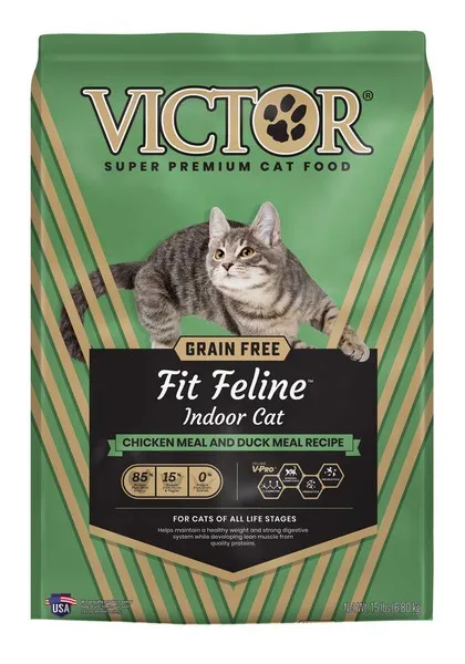 15 Lb Victor Grain Free Fit Feline Indoor - Food
